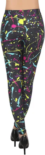 Vista 5 de HDE Leggings de entrenamiento con diseño de moda. Divertidos estampados impresos con gráficos de moda