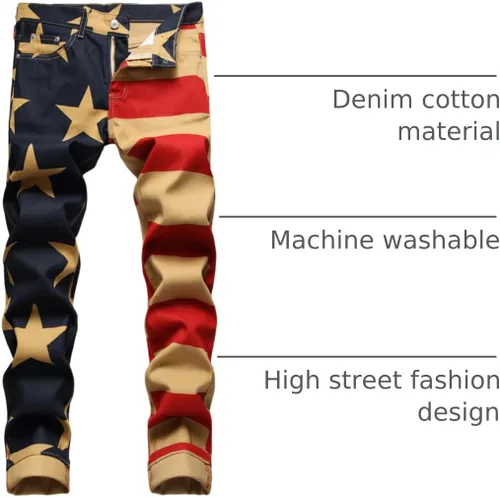 Vista 60 de Enrica Pantalones vaqueros estampados casuales para hombre