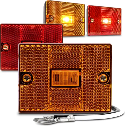 Vista 8 de TRUE MODS - Luz de marcador lateral LED ámbar [certificado DOT] [IP67 resistente al agua] [reflector integrado] para remolques de lanchas