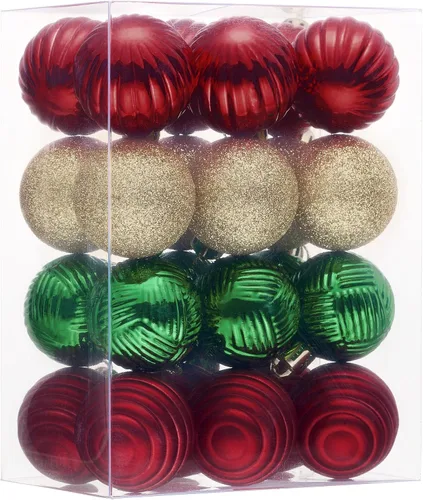 Vista 25 de Valery Madelyn - Juego de 24 adornos de Navidad para árbol de 2.36 pulgadas cobre dorado
