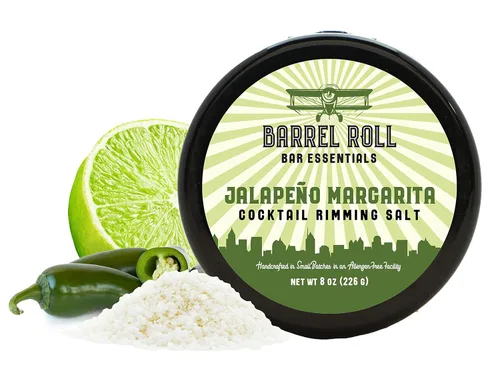 Vista 11 de Barrel Roll Bar Essentials Rimmers para Cócteles - Sal de Acabado para Adornar Bebidas, Sales para Bordear Vidrio - Totalmente Natural - Obsidiana