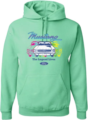Vista 9 de Wild Bobby Ford Mustang The Legend Lives - Sudadera con capucha unisex con diseño de coches y camiones