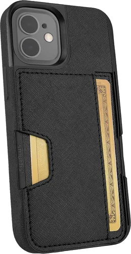 Vista 74 de Smartish Funda tipo cartera para iPhone 11 Pro - Wallet Slayer Vol. 2 [soporte protector delgado] tarjetero (seda) - Black Tie Affair Holds 3