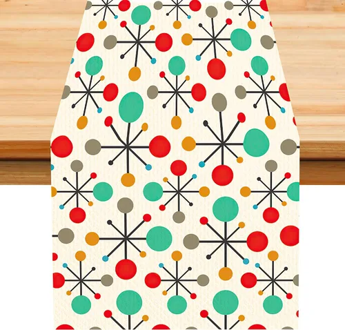 Vista 52 de Camino de mesa con estampado de piel de vaca, lino y algodón, rústico, estilo occidental, color negro, marrón, piel de vaca, para decoración