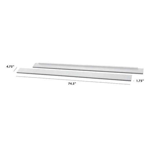 Vista 3 de Kit de conversión de cama DaVinci con accesorios ocultos para cama tamaño doble/tamaño completo (M5789) en color blanco en acabado blanco