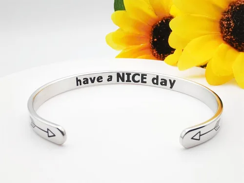 Vista 81 de Pulseras inspiradoras para mujer, joyería de acero inoxidable, con refranes, pulsera motivacional con mensaje oculto, pulseras grabadas para mejor