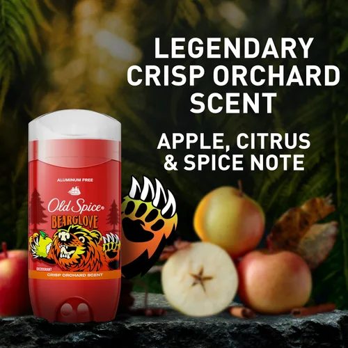 Vista 9 de Old Spice Desodorante sin aluminio para hombres, protección contra olores 24/7, frescura 24/7 y aroma duradero, aroma Bearglove, 3.0 onzas con gel