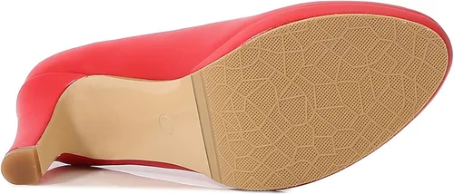 Vista 5 de DADAWEN Zapatos con tacón medio y punta redonda de cuero para mujer, estilo clásico, Mary Jane, nupcial, boda, fiesta, zapatos con bomba
