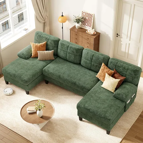 Vista 8 de KKL U-Shaped Sectional Couch for Living Room