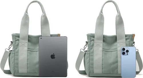 Vista 3 de Bolso de mano para mujer, bolso Hobo de lona, mini bolso de mano, bolso cruzado, bolsa de viaje, bolsa de hombro 2023