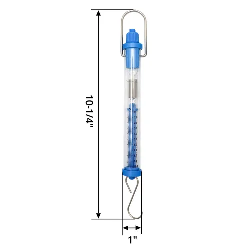 Vista 2 de QWORK Báscula tubular de plástico para resorte, capacidad de 1N, 5N, 10N, 20N, 30N, Calibración de gramos y Newton, capacidad de cero, tubo colgante