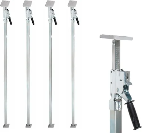 Vista 13 de Mytee Products Barra de carga de gato de carga de 86 a 114 pulgadas con tubo de acero cuadrado soldado y patas de goma pivotantes atornilladas
