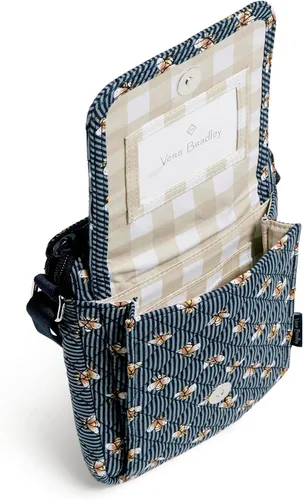 Vista 3 de Vera Bradley Mini bolso cruzado hipster de algodón con protección RFID