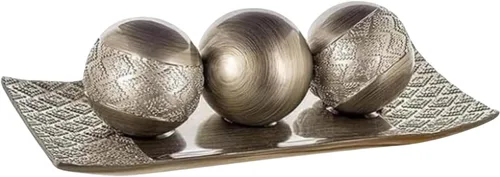 Vista 10 de HomeRoots Bolas de bandeja y orbes Decoración de mesa de centro de mesa Decoración del hogar Bolas de detalles decorativos para sala de estar
