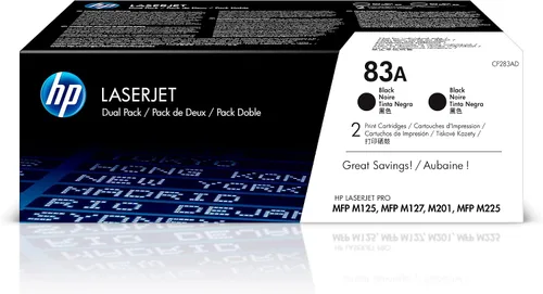 Vista 6 de Cartuchos de tóner para HP 83A Laser Jet original, color negro, Negro