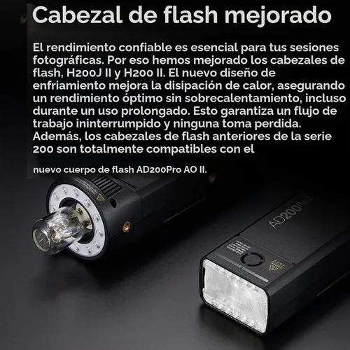 Vista 2 de Godox AD200Pro II AD200 Pro II 200Ws TTL Pocket Flash Strobe Monolight, HSS