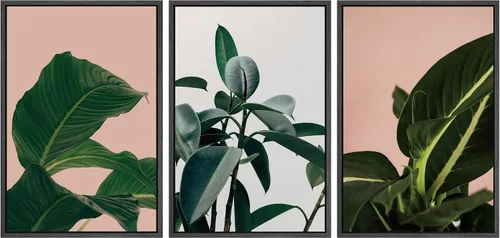 Vista 37 de SIGNWIN Lienzo enmarcado para pared, vista aérea de palmeras tropicales en un cielo azul, fotografía del océano costero, arte moderno, panorámico