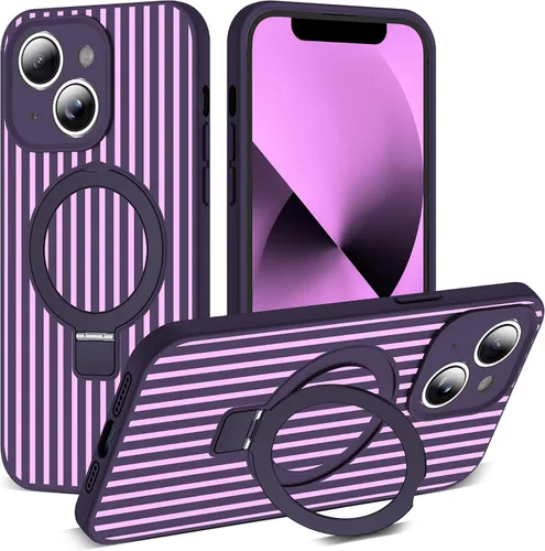 Vista 143 de SKYLMW Funda diseñada para iPhone 11 con soporte magnético invisible Compatible con Mag-Safe, a prueba de caídas de grado militar, a prueba