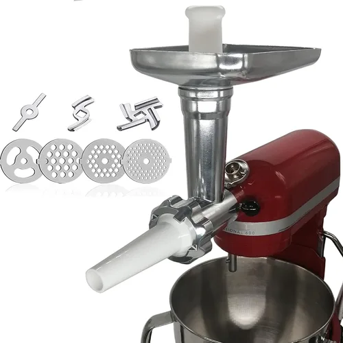 Vista 6 de Accesorio de repuesto para picadora de carne con kit de relleno de salchichas y bandeja de alimentos, compatible con KitchenAid Artisan Series 5