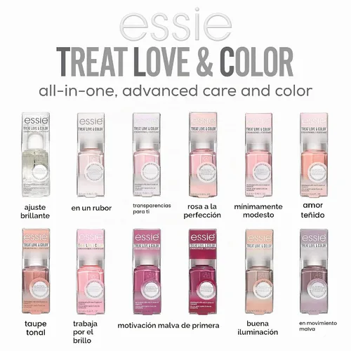 Vista 4 de essie Treat Love & Color Esmalte de uñas para uñas normales a secas/quebradizas, Minimally Modest, 0.46 fl. oz. 15 Mínimamente modesto