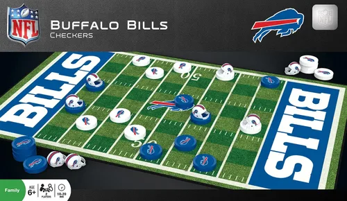 Vista 23 de MasterPieces NFL Los Angeles Rams Juego de mesa de damas, 13 x 21 pulgadas