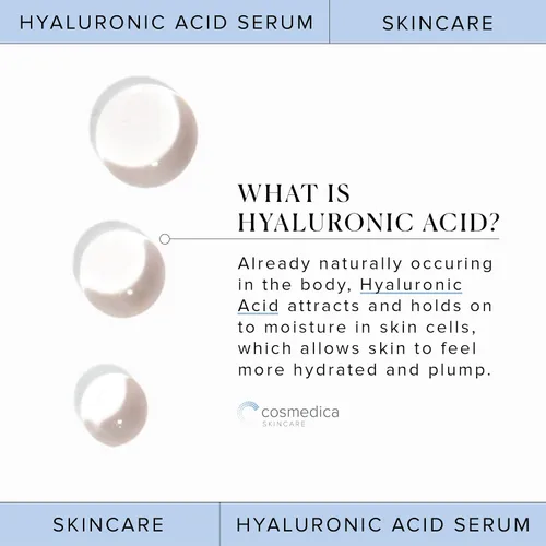 Vista 5 de Cosmedica Máscara de rocío de ácido hialurónico + suero de ácido hialurónico + rodillo de microagujas