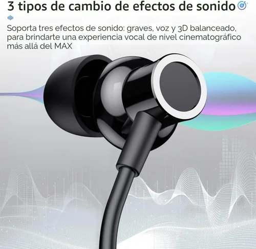 Vista 3 de LANDIBO Auriculares inalámbricos impermeables para deportes con 100 horas de tiempo de reproducción, auriculares Bluetooth con micrófono, reducción
