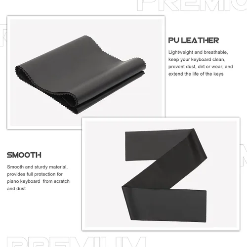Vista 9 de PU Piano Keyboard Cloth Protector for Upright Pianos and Keyboards