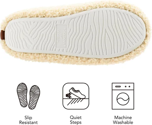Vista 5 de RockDove Pantuflas Serenity de forro polar con espalda cerrada para mujer