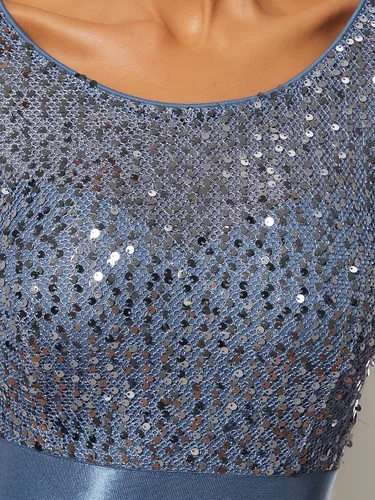 Vista 5 de Ever-Pretty 0683 - Vestido largo de noche con lentejuelas y cuello redondo para mujer
