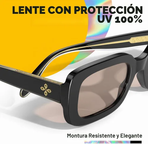 Vista 6 de VISOONE Trendy Chunky Retro Square Sunglasses for Women Men