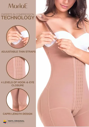 Vista 5 de MARIAE FAJAS Body moldeador con control de abdomen y busto abierto colombiano