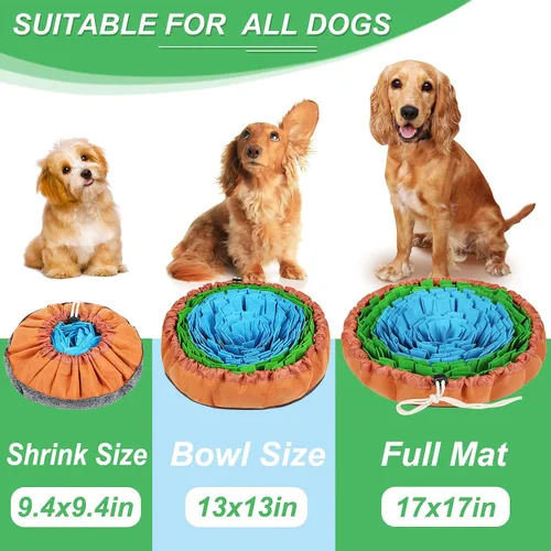 Vista 4 de Vivifying Tapete de olfateo para perros, tapete de alimentación de premios ajustable para comer lentamente y mantenerse ocupado, juguetes