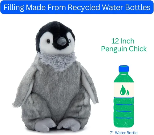 Vista 6 de The Petting Zoo - Polluelo de pingüino de peluche, juguete de regalo para niños, animales de vida marina de Wild Onez, juguete de pingüino