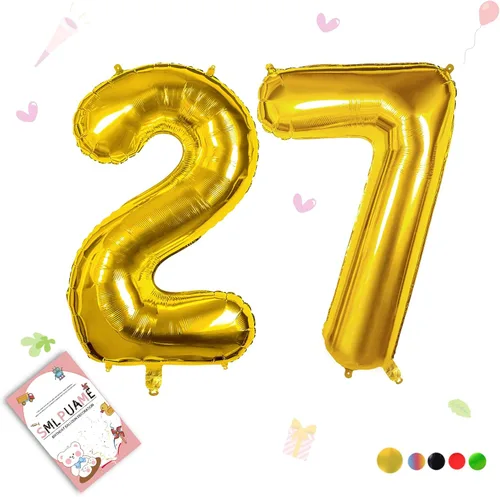 Vista 34 de Globos grandes de 40 pulgadas de números del 0 al 9, globos numéricos para decoración de fiesta de cumpleaños, globos de helio de aluminio