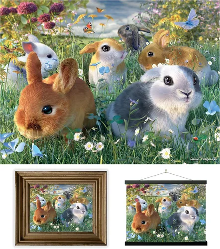Vista 15 de 3D LiveLife Imágenes lenticulares - Animales de granja de bebés de Deluxebase. Arte de pared de animales de 12 x 16 pulgadas sin marco con efecto 3D
