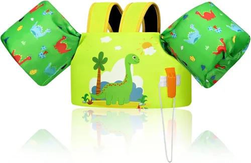 Vista 28 de Moko Banda de natación para niños de 20-30-50 libras, bonito chaleco de natación de dibujos animados para niños pequeños, flotadores de piscina