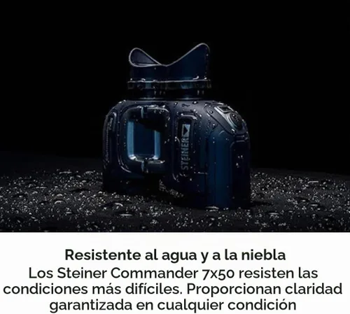 Vista 3 de Prismáticos Steiner Optics Marine Commander 7 x 50 con brújula, prismáticos profesionales impermeables, calidad alemana, imágenes cristalinas