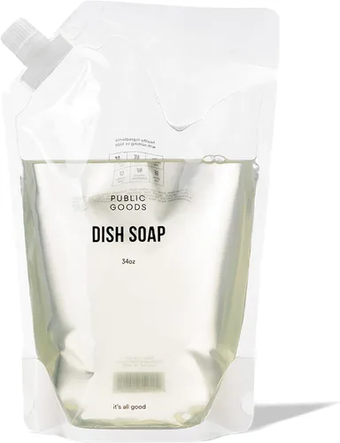 Vista 8 de Public Goods Jabón natural para platos Jabón de cocina A base de plantas y vegano Líquido detergente transparente para platos Fórmula