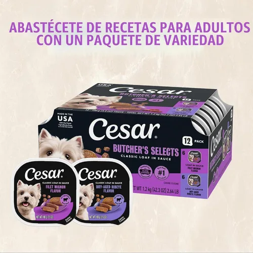 Vista 12 de Cesar Gourmet - Comida húmeda para perros, paquete de 12