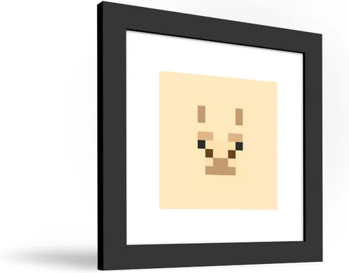 Vista 2 de Trends International Gallery Pops Minecraft: Pixeles icónicos - Mobs - Arte de pared de llama, versión enmarcada en negro, 12 x 12 pulgadas
