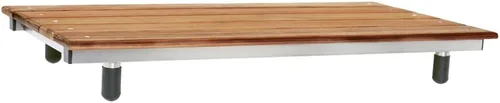 Vista 10 de Asiento de bañera portátil extraíble Bridgeport de 27 pulgadas, madera de teca natural