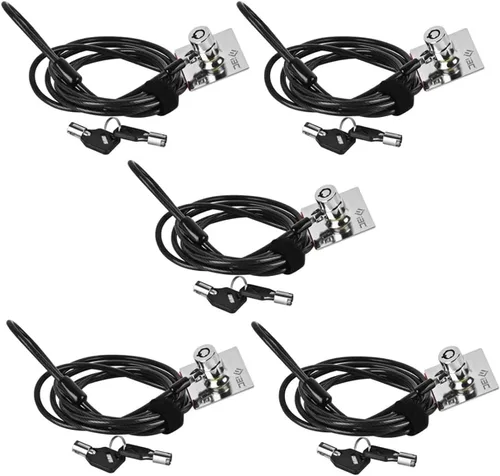 Vista 8 de Candado de Cable para Laptop, Cable de Seguridad de Hardware con Llaves, Cerradura de Combinación Antirrobo para Laptop y Monitor Compatible