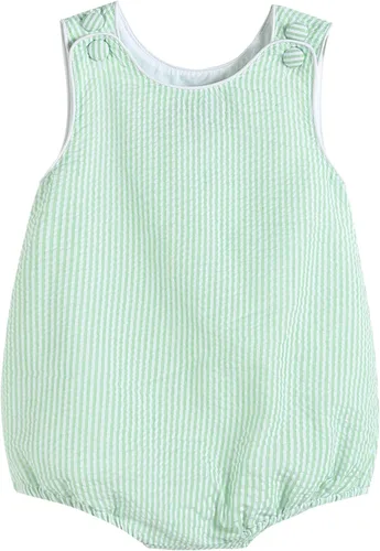 Vista 14 de Lil Cactus - Pelele de una pieza con diseño de burbujas, estilo seersucker o cuadros de gingham, para bebés y niños pequeños café Gingham