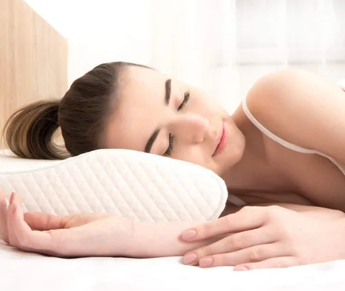 Vista 5 de EPABO - Almohada ortopédica de espuma viscoelástica con contorno para dormir, almohada cervical ergonómica para el dolor de cuello - para dormir