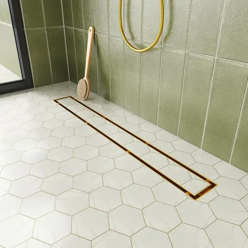 Vista 20 de Neodrain Drenaje de ducha lineal de 18 pulgadas con rejilla de inserción de azulejos, desagüe de suelo de ducha rectangular de acero inoxidable