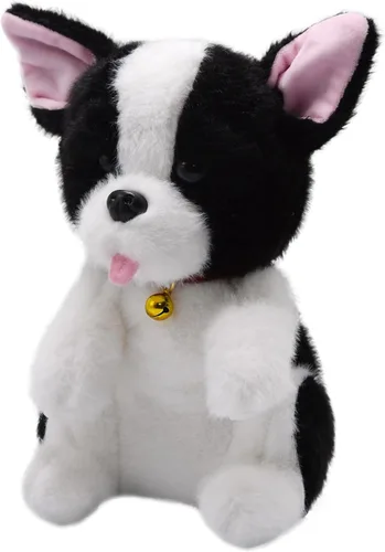 Vista 9 de Adorable animal de peluche de Beagle ultrasuave y esponjoso, peluche de perro pequeño con lengua rosa diminuta que asoma, regalos encantadores