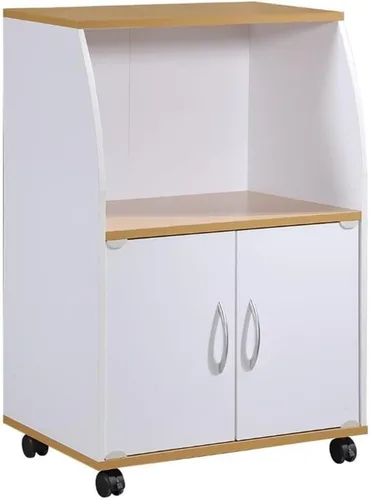 Vista 6 de Pemberly Row Carrito de cocina para microondas en cereza