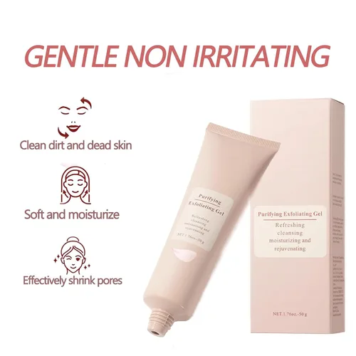 Vista 2 de Gel exfoliante purificador, limpiador facial hidratante, suave, limpiador para todo el cuerpo, limpia la suciedad y los aceites (1 unidad)