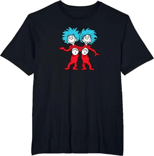 Vista 47 de Dr. Seuss Thing 1 Thing 2 Buddies - Camiseta Negro